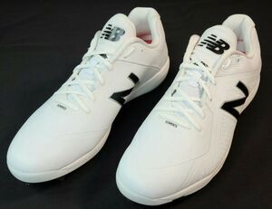 New Balance Men's L4040sw4 Black & White Baseball Cleats Size 16 D, New No Box